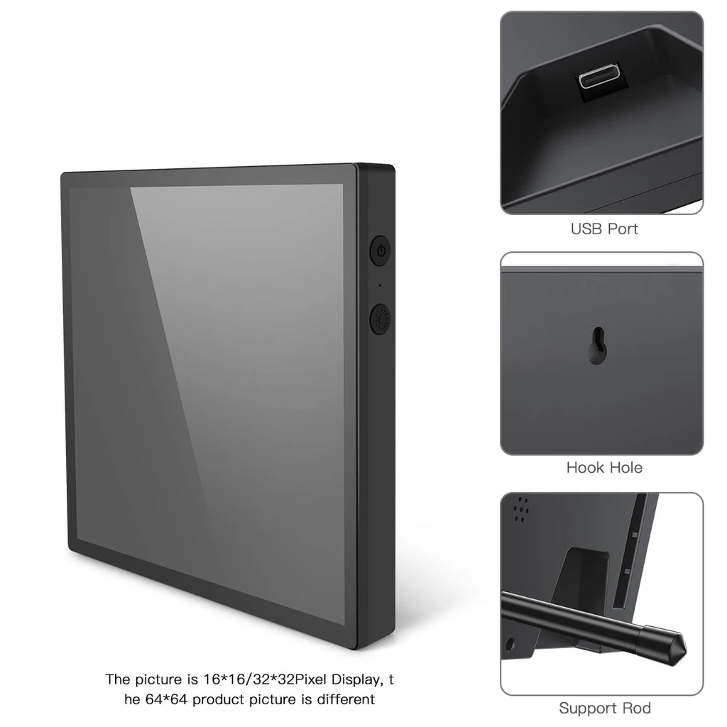 LED RGB Matrix Panel Smart Picture Frame Advertising Light Sign Digital Display Matrix Pixel Screen Bluetooth APP Animation Fun