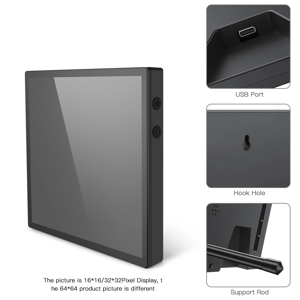 LED RGB Matrix Panel Smart Picture Frame Advertising Light Sign Digital Display Matrix Pixel Screen Bluetooth APP Animation Fun