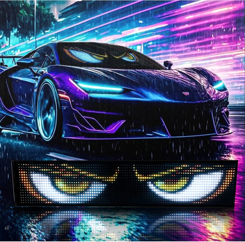 LED Matrix Pixel Panel Scrolling Bright Advertising LED Signs Flexible RGB Car Pattern Graffiti Scrolling Text Animation USB 5V