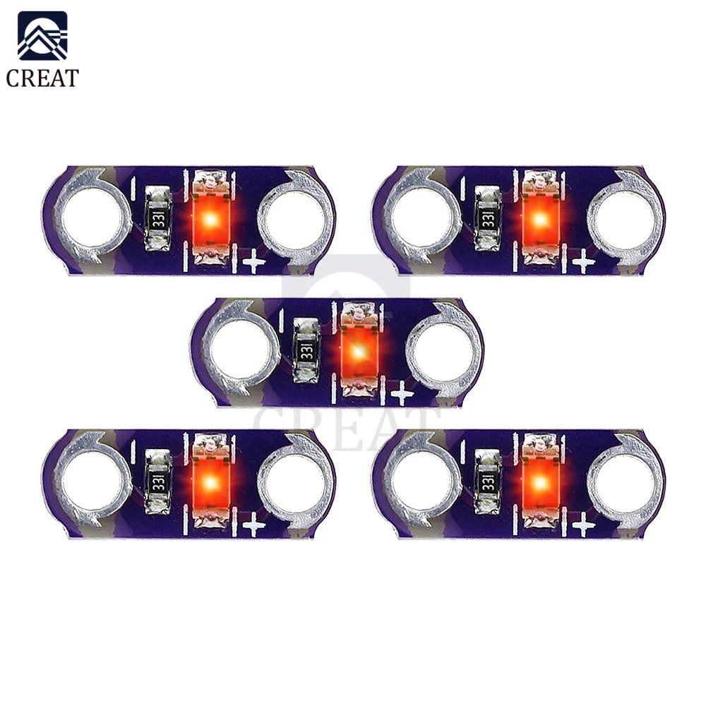 5-20pcs lot LilyPad Led Yellow/Green/White/Blue/Red LED Light Module For Arduino DIY KIT 3V-5V SMD DIY Kits