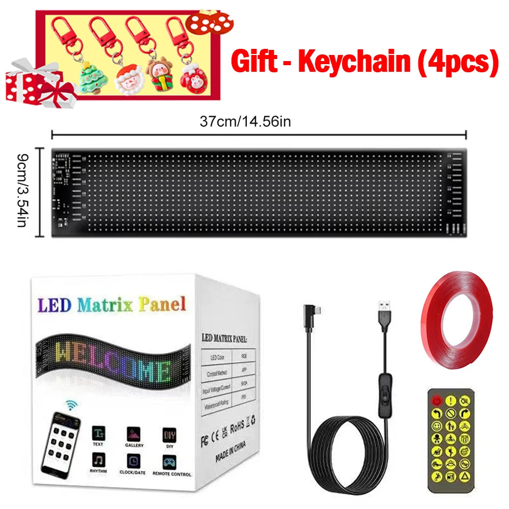 2025 New LED Matrix Pixel Panel Demon Eyes LED Display DIY Programmable Flexible for Car Accessories With Keychain Gift