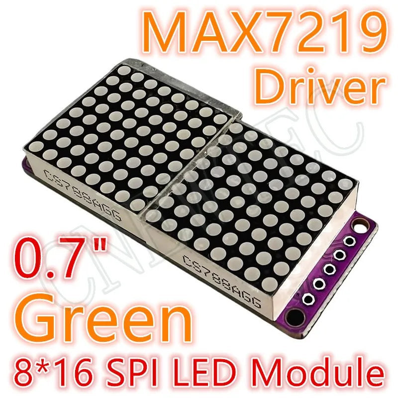8*8 8*16 8*32 0.7Inch MAX7219 Red/Blue/Green/White Dot Led Matrix MCU Display Control Module 5V Interface Output Input