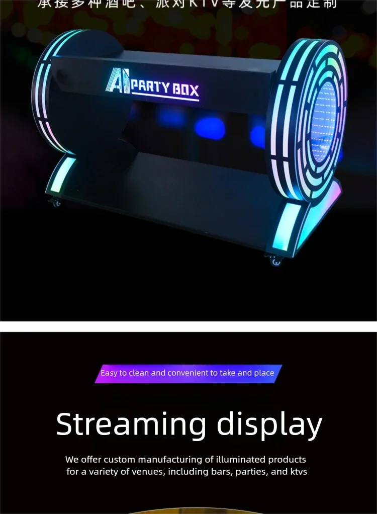 LED DJ Table Rechargeable Luminous Bar Equipment Display Desk Party Nightclub Console Mixing Desk Bar Decor