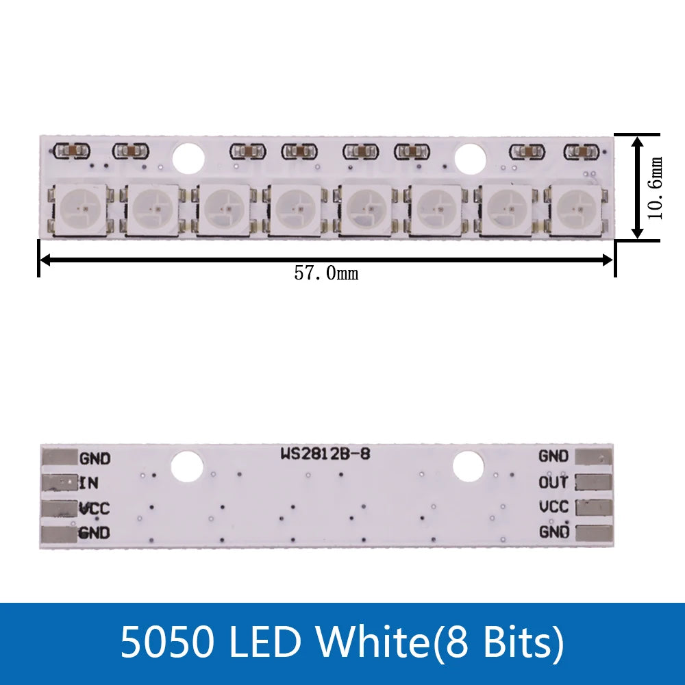 5050 RGB LED Ring 5V 1 3 4 7 8 9 12 16 24Bit 32Bit 64 Bits WS2812 Lamp Light + Integrated Drivers For Arduino Diy  Drivers kit