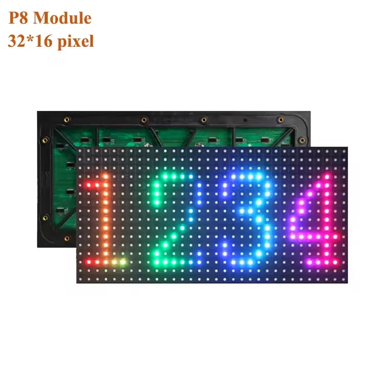 LED Matrix Panel P8 Outdoor 1/4 Scan 3in1 SMD3535 RGB Full Color 256x128mm 32X16Pixels Led Signs Module