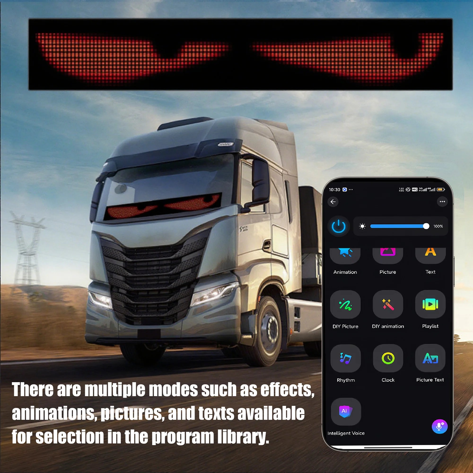 LED Matrix Pixel Panel Light Bluetooth App 12V 24V Control Scrolling Advertising LED Car Sign Animation Programmable For Car Sho
