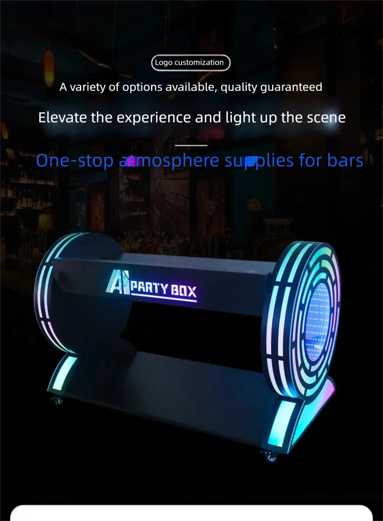 LED DJ Table Rechargeable Luminous Bar Equipment Display Desk Party Nightclub Console Mixing Desk Bar Decor