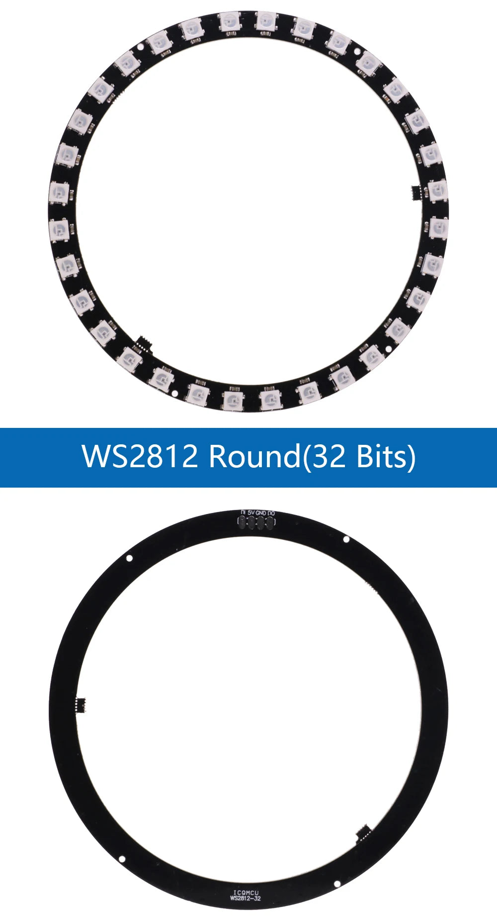5050 RGB LED Ring 5V 1 3 4 7 8 9 12 16 24Bit 32Bit 64 Bits WS2812 Lamp Light + Integrated Drivers For Arduino Diy  Drivers kit