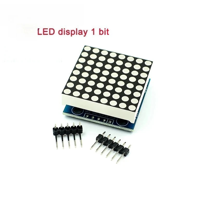 LED Display 4 in 1 MAX7219 Dot Matrix Module 8*8 Common Cathode 5V with DuPont Wires Cable Red/Green for Electronic DIY Projects