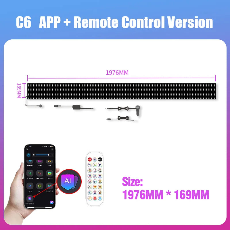 LED Matrix Pixel Panel Light Bluetooth App 12V 24V Control Scrolling Advertising LED Car Sign Animation Programmable For Car Sho