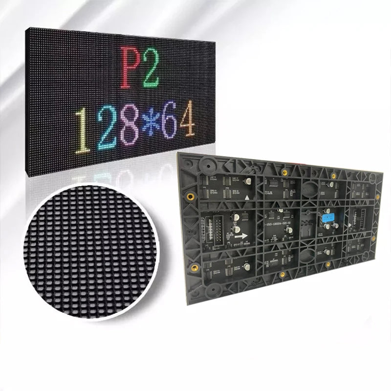 Led P2 Module indoor matrix panel 256x128mm 128x64 pixels SMD1515Light RGB full color display screen video wall pantalla 32 Scan
