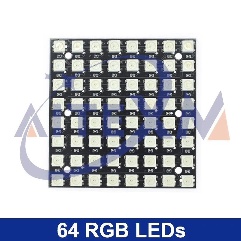 WS2812 LED 5050 RGB 8x8 64 Bit LED Matrix Module