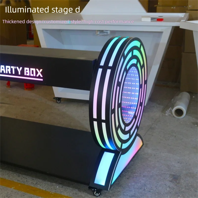 LED DJ Table Rechargeable Luminous Bar Equipment Display Desk Party Nightclub Console Mixing Desk Bar Decor