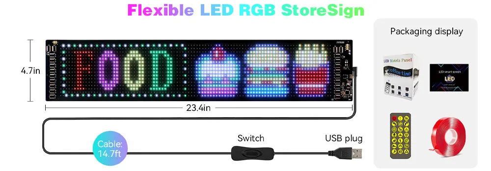 LED DIY Matrix Pixel Panel Led Display Truck Eye Car Sign Animation Bluetooth App Control Programmable Flexible Screen