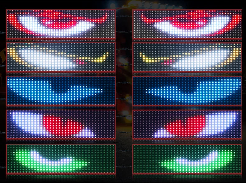 LED DIY Matrix Pixel Panel Led Display APP Control Truck Custom Text Pattern Lighting Flexible Screen Music Mode Devil Eye Light