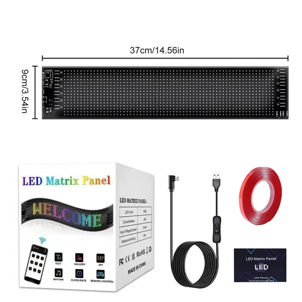 LED Matrix Pixel Panel USB 5V App Control DIY Display Animation Scrolling Pattern Graffiti Scrolling Text Commercial Lighting