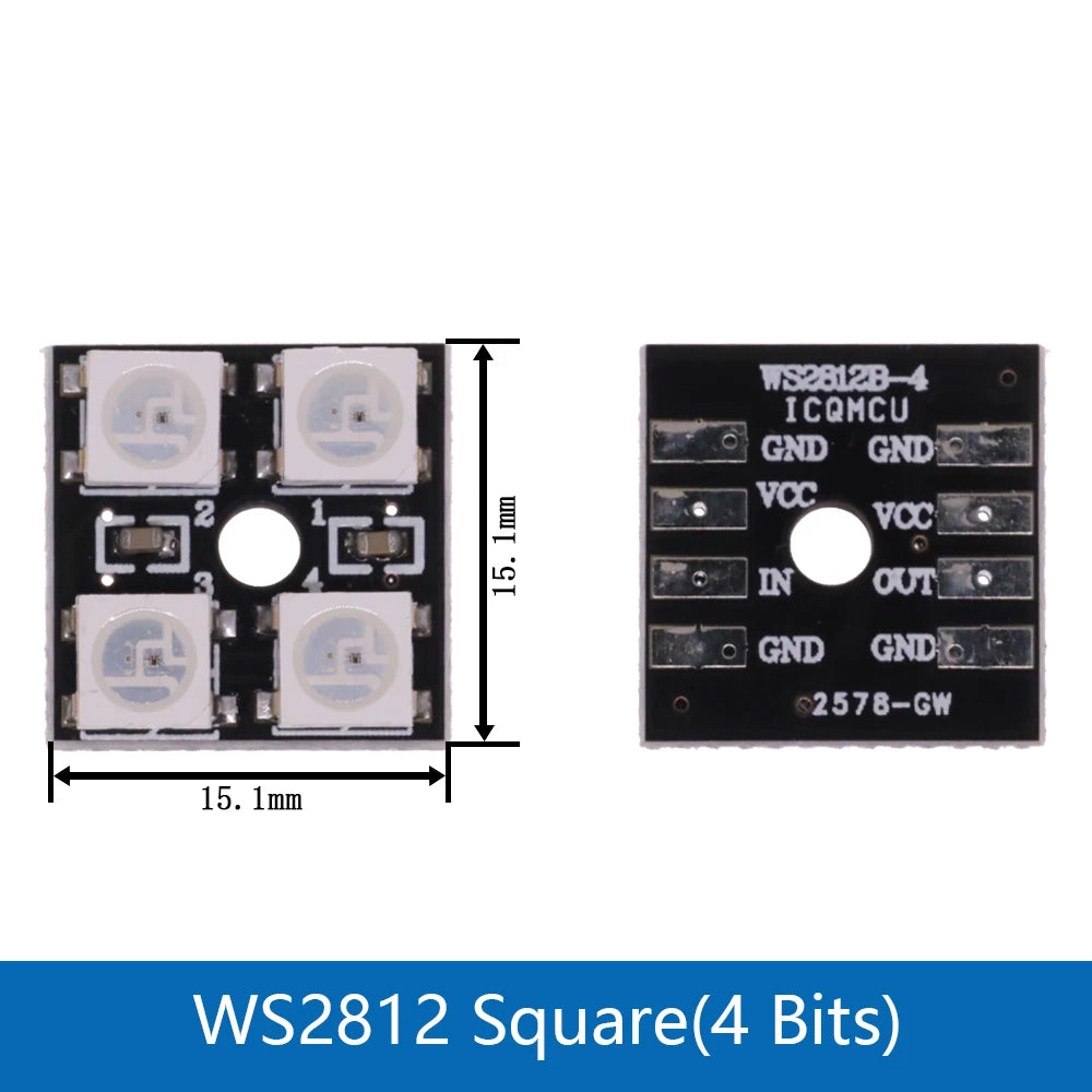 5050 RGB LED Ring 5V 1 3 4 7 8 9 12 16 24Bit 32Bit 64 Bits WS2812 Lamp Light + Integrated Drivers For Arduino Diy  Drivers kit