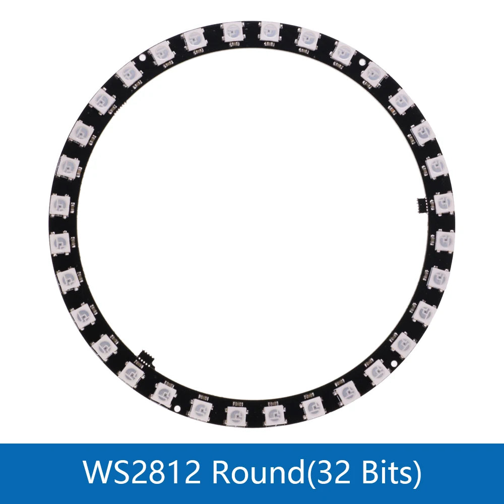 5050 RGB LED Ring 5V 1 3 4 7 8 9 12 16 24Bit 32Bit 64 Bits WS2812 Lamp Light + Integrated Drivers For Arduino Diy  Drivers kit