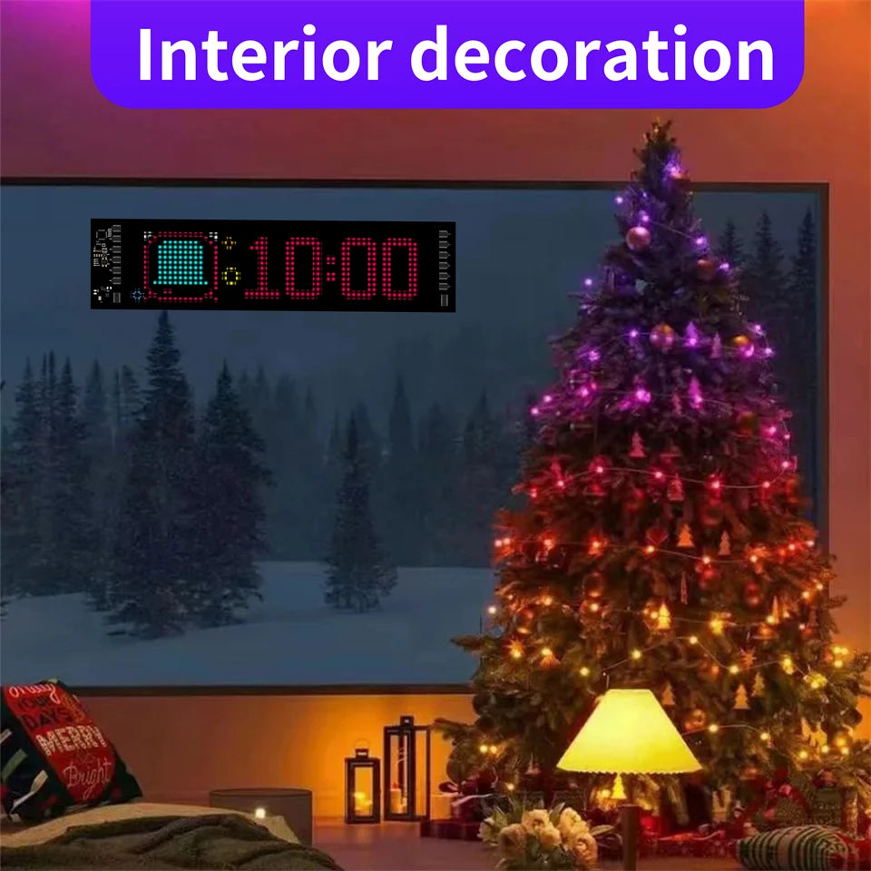 LED Matrix Panel Rolling Advertisement LED Sign with AI APP Remote Programmable Logo Light for Car Shops Offices Restaurants