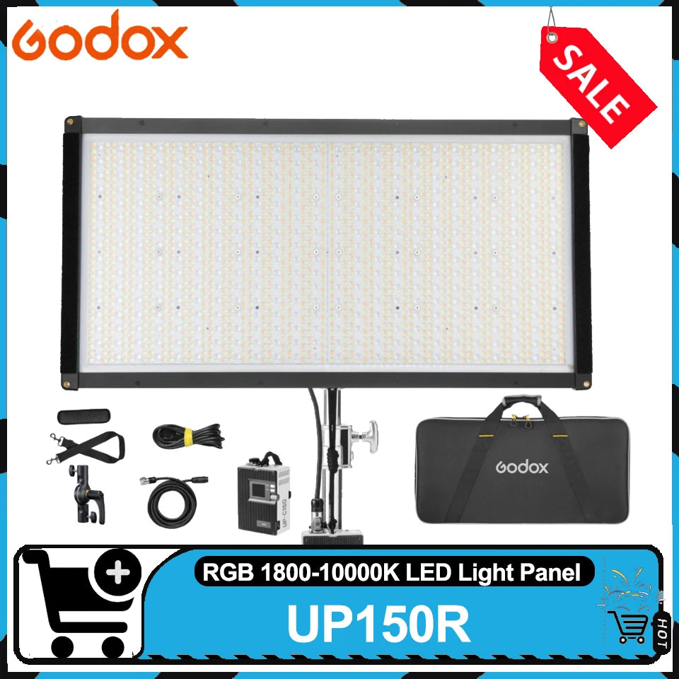 Godox LiteWafer UP150R RGB 1800-10000K LED Light Panel CRI 97 TLCI 98 Quick-Release Mounting System 14 Lighting Effects