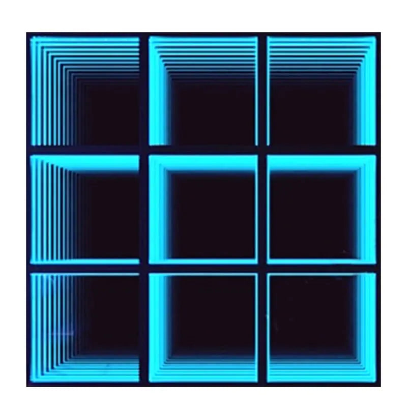 0.5x0.5m Stage LED Dance Floor Light 3d Mirror Abyss Tempered Glass LED Dancing Floor Tiles for DJ Disco Club Wedding Party