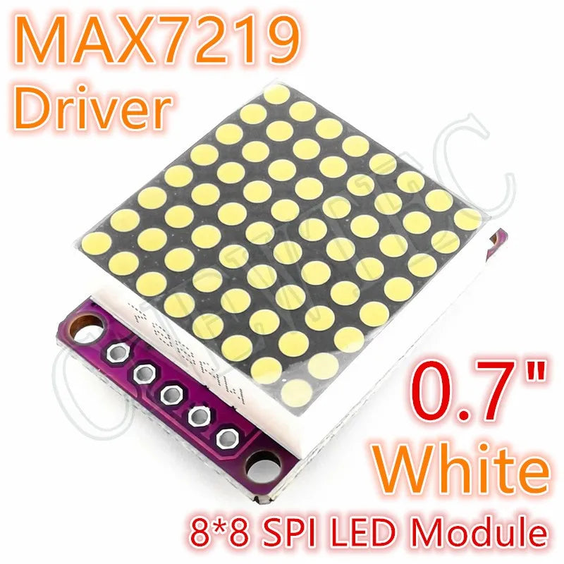 8*8 8*16 8*32 0.7Inch MAX7219 Red/Blue/Green/White Dot Led Matrix MCU Display Control Module 5V Interface Output Input
