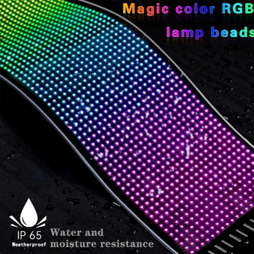 LED Matrix Pixel Panel Scrolling Bright Advertising LED Signs Flexible RGB Car Pattern Graffiti Scrolling Text Animation USB 5V