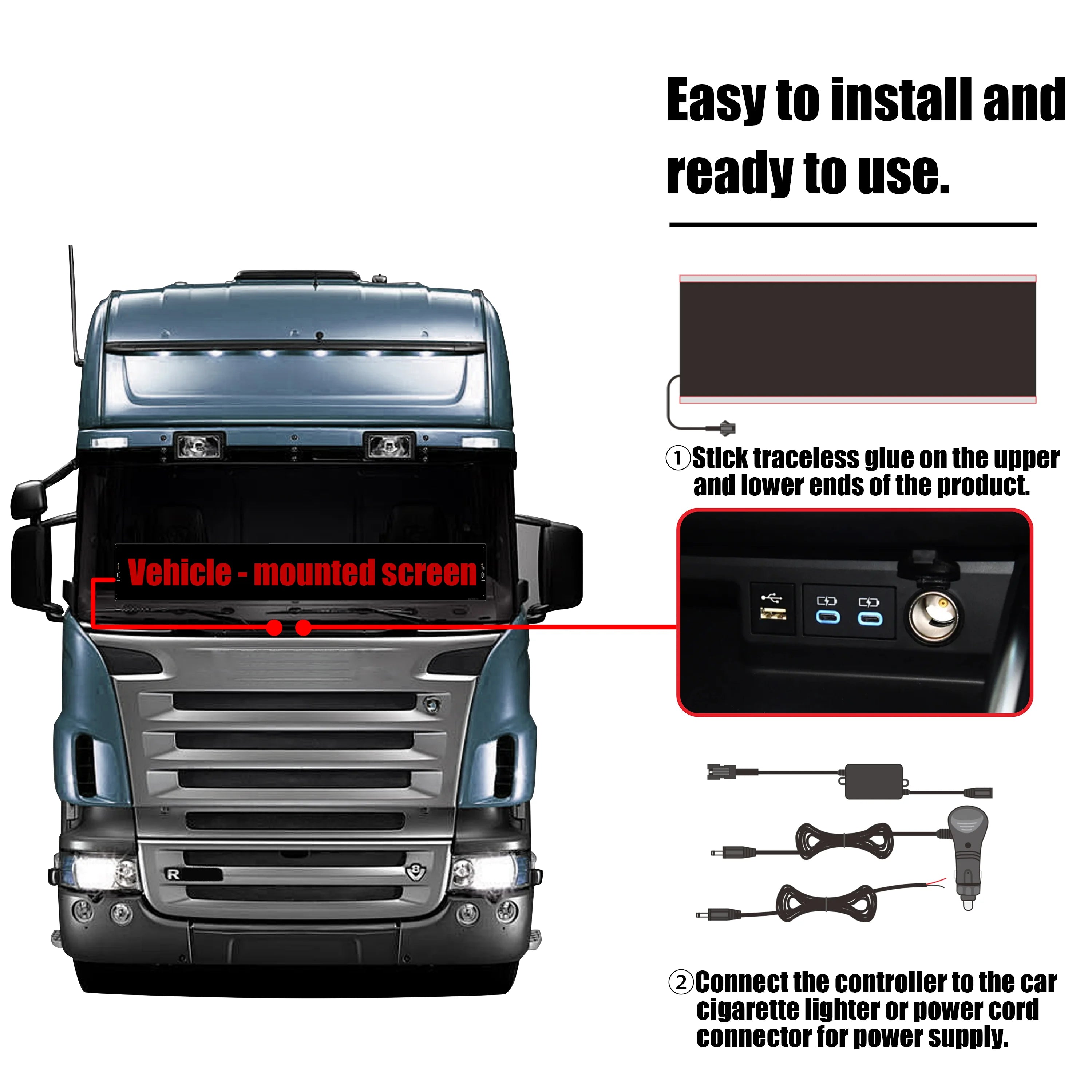 LED Matrix Pixel Panel Light Bluetooth App 12V 24V Control Scrolling Advertising LED Car Sign Animation Programmable For Car Sho