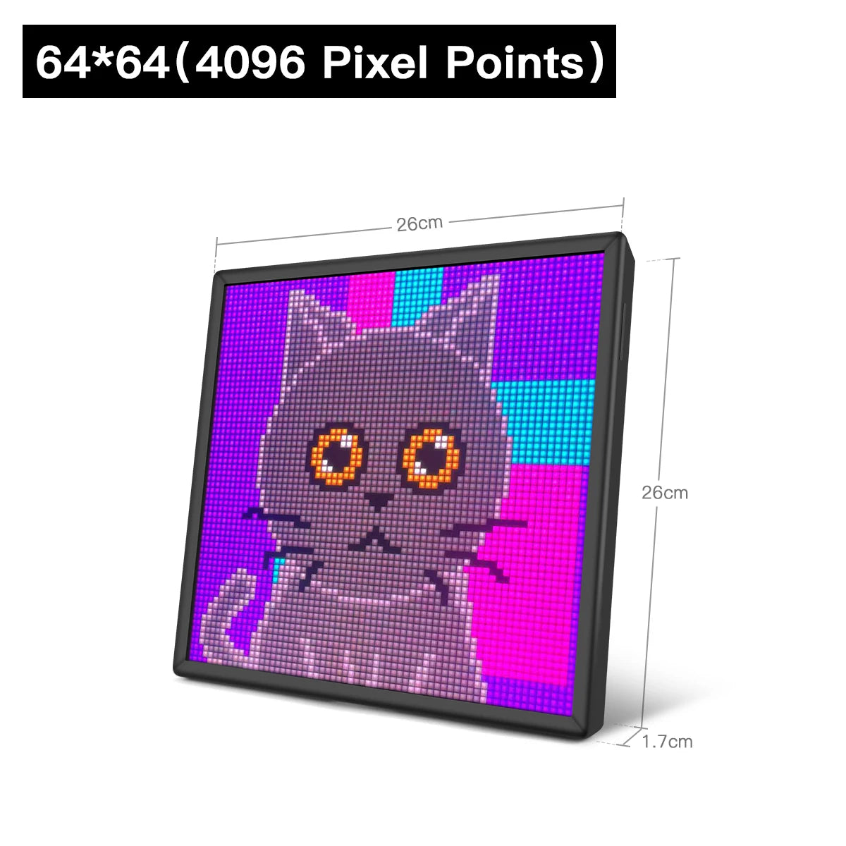 LED RGB Matrix Panel Smart Picture Frame Advertising Light Sign Digital Display Matrix Pixel Screen Bluetooth APP Animation Fun
