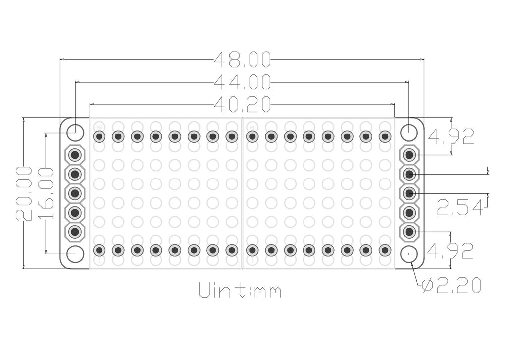 8*8 8*16 8*32 0.7Inch MAX7219 Red/Blue/Green/White Dot Led Matrix MCU Display Control Module 5V Interface Output Input