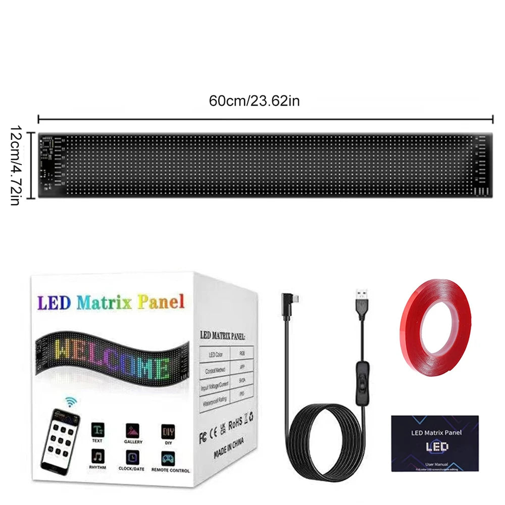 LED Matrix Pixel Panel USB 5V App Control DIY Display Animation Scrolling Pattern Graffiti Scrolling Text Commercial Lighting