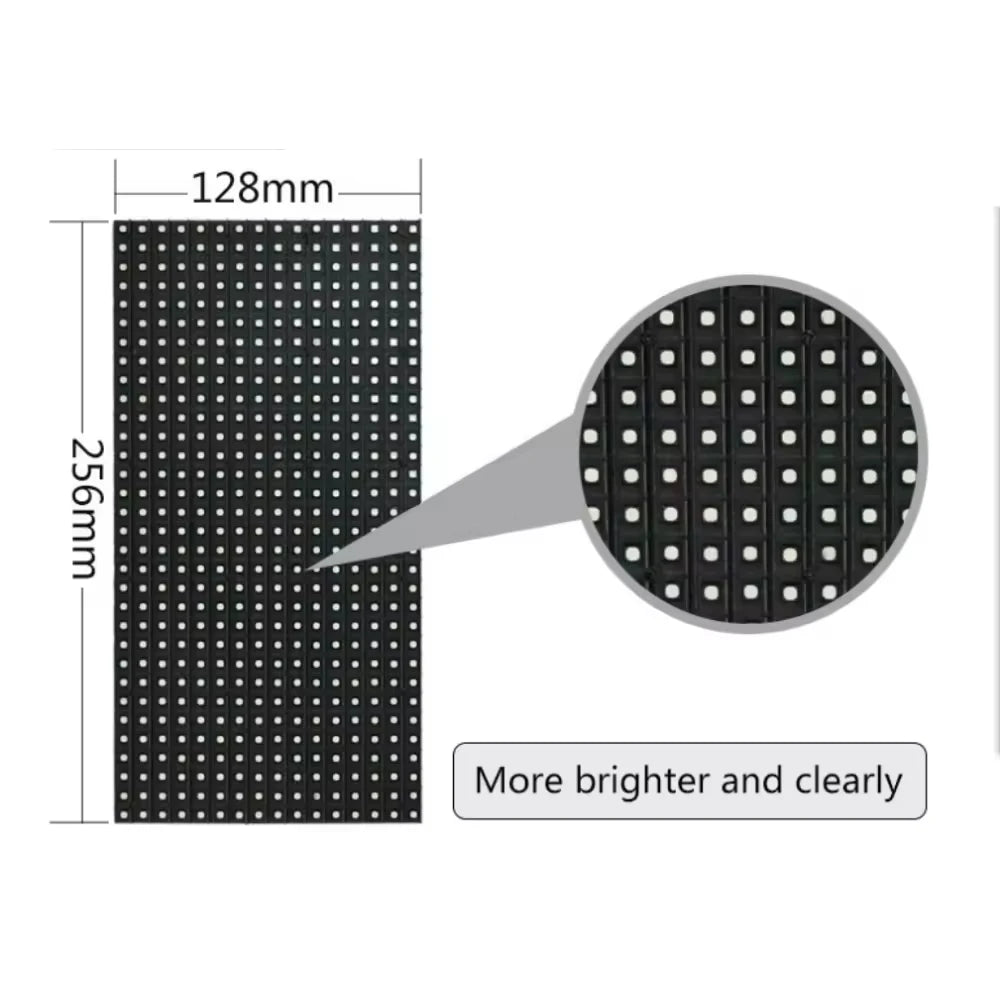 LED Matrix Panel P8 Outdoor 1/4 Scan 3in1 SMD3535 RGB Full Color 256x128mm 32X16Pixels Led Signs Module