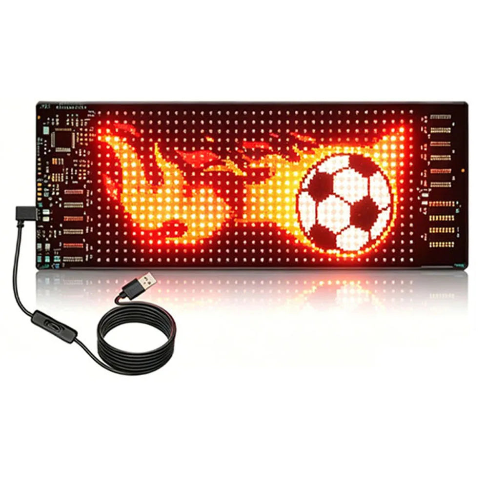 LED DIY Matrix Pixel Panel Led Display Truck Eye Car Sign Animation Bluetooth App Control Programmable Flexible Screen