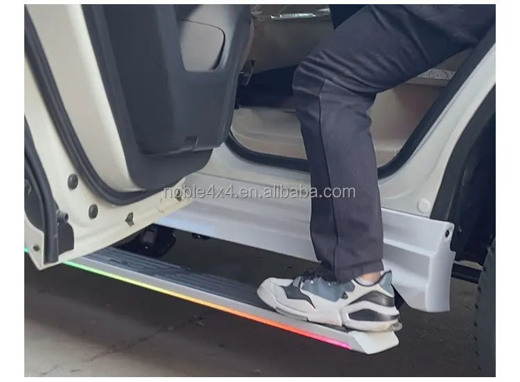 Customized LED LED Light Three Bracket Power Running Boards For LEXUS LX600 Electric Side Foot Step Sports Style Aluminum Alloy