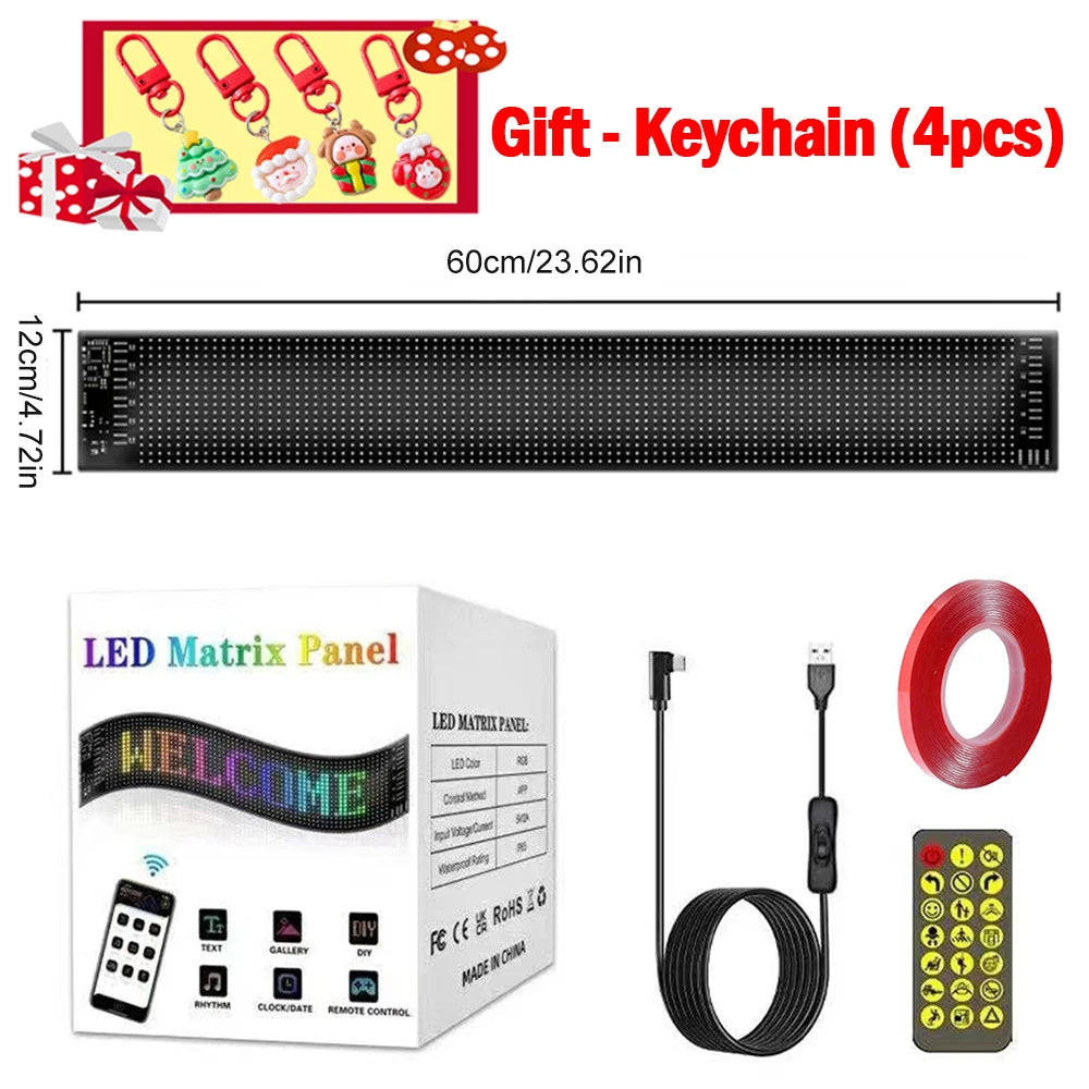 2025 New LED Matrix Pixel Panel Demon Eyes LED Display DIY Programmable Flexible for Car Accessories With Keychain Gift