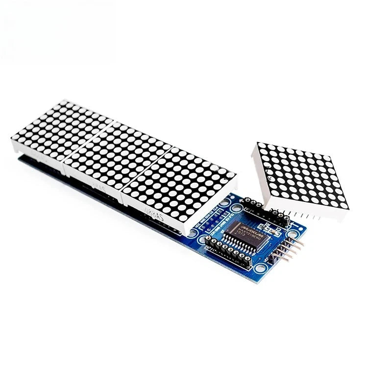 LED Display 4 in 1 MAX7219 Dot Matrix Module 8*8 Common Cathode 5V with DuPont Wires Cable Red/Green for Electronic DIY Projects
