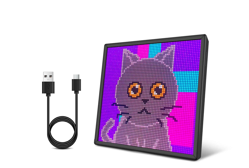 LED RGB Matrix Panel Smart Picture Frame Advertising Light Sign Digital Display Matrix Pixel Screen Bluetooth APP Animation Fun