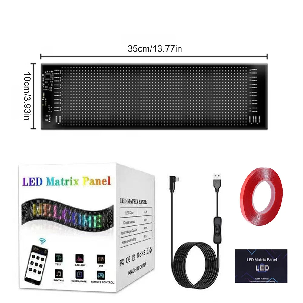 LED Matrix Pixel Panel USB 5V App Control DIY Display Animation Scrolling Pattern Graffiti Scrolling Text Commercial Lighting