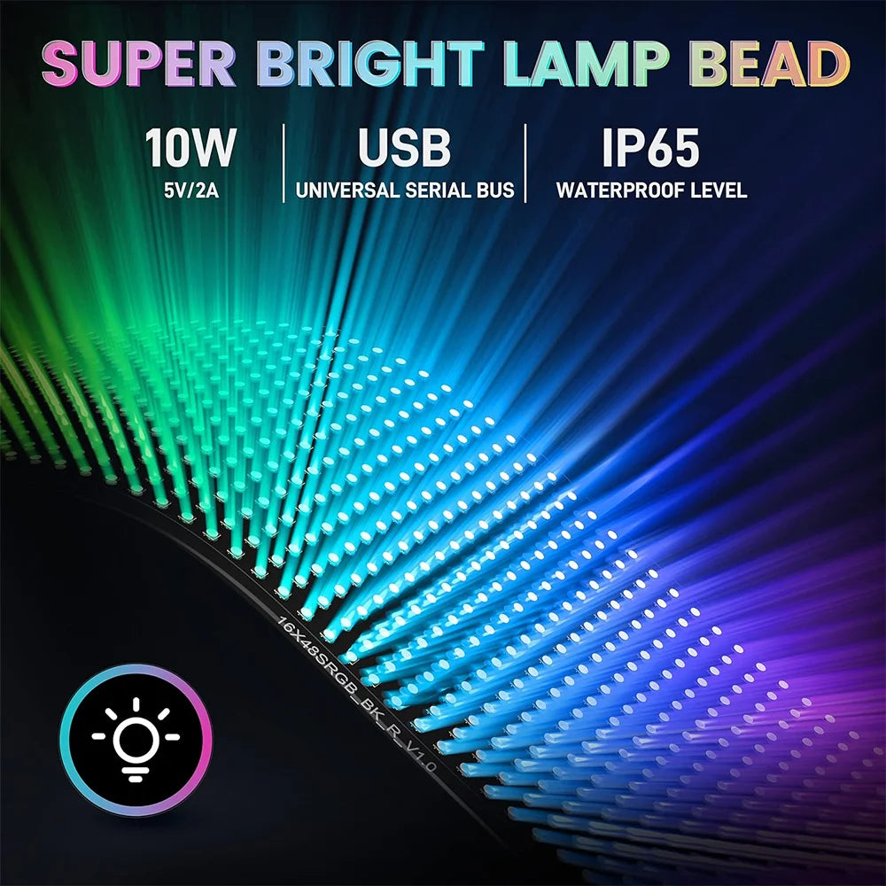 LED DIY Matrix Pixel Panel Led Display Truck Eye Car Sign Animation Bluetooth App Control Programmable Flexible Screen