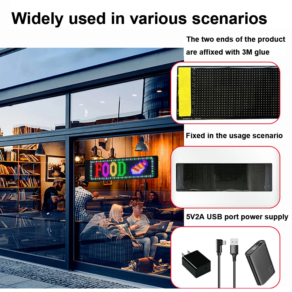 NEW Car Led Matrix Pixel Panel Multilingual USB 5V P65 Waterproof App Programmable Flexible Screen Display for Truck Devil's Eye