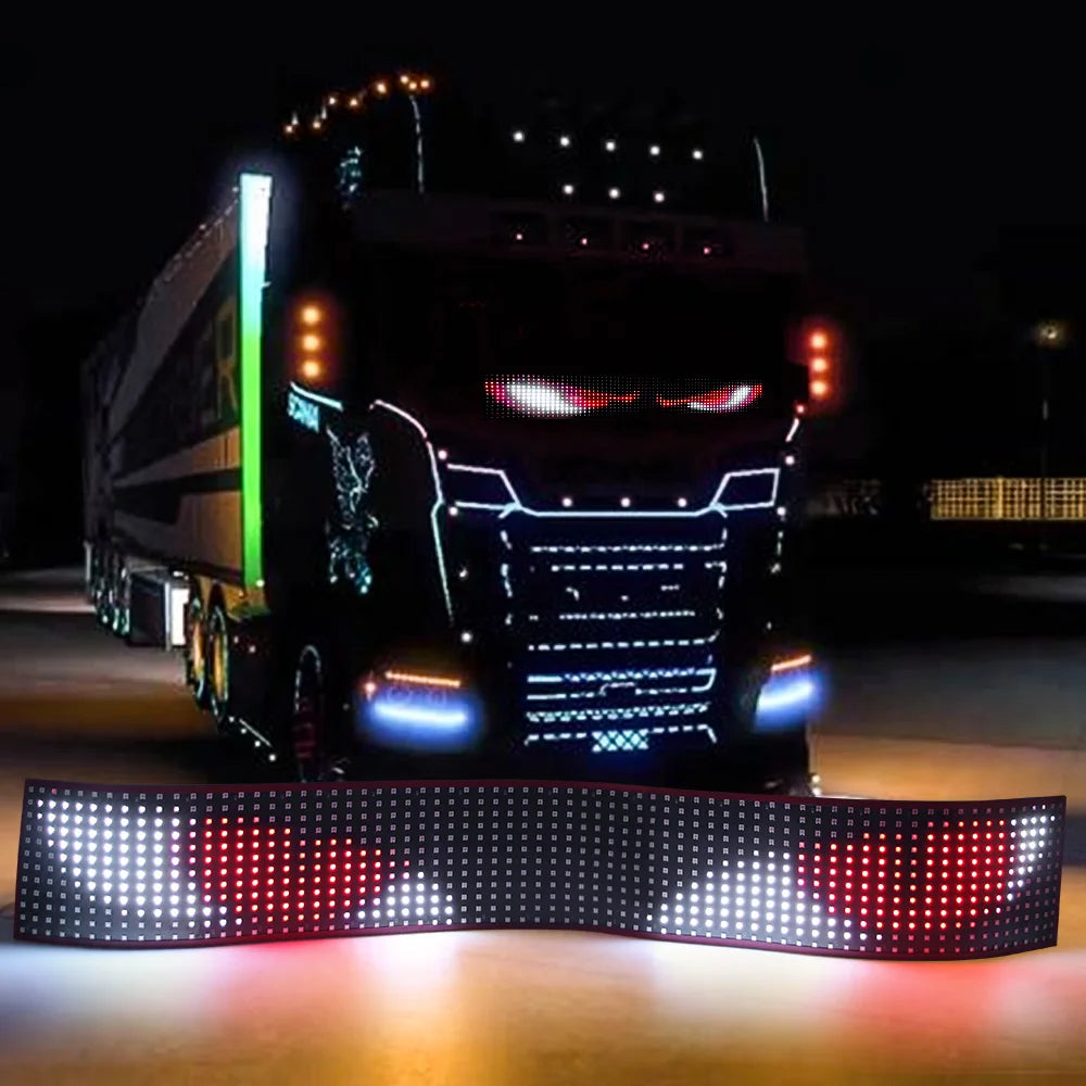 LED DIY Matrix Pixel Panel Led Display APP Control Truck Custom Text Pattern Lighting Flexible Screen Music Mode Devil Eye Light