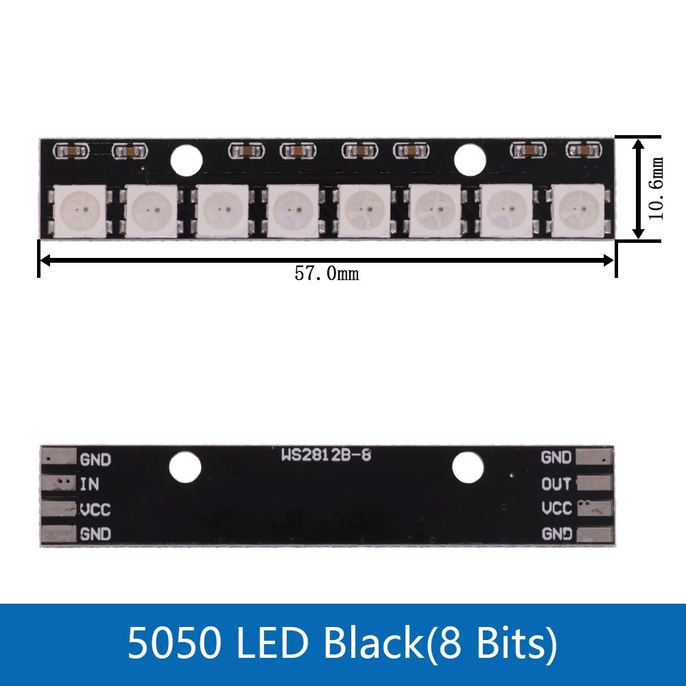 5050 RGB LED Ring 5V 1 3 4 7 8 9 12 16 24Bit 32Bit 64 Bits WS2812 Lamp Light + Integrated Drivers For Arduino Diy  Drivers kit
