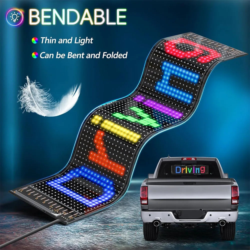 LED DIY Matrix Pixel Panel Led Display Truck Eye Car Sign Animation Bluetooth App Control Programmable Flexible Screen