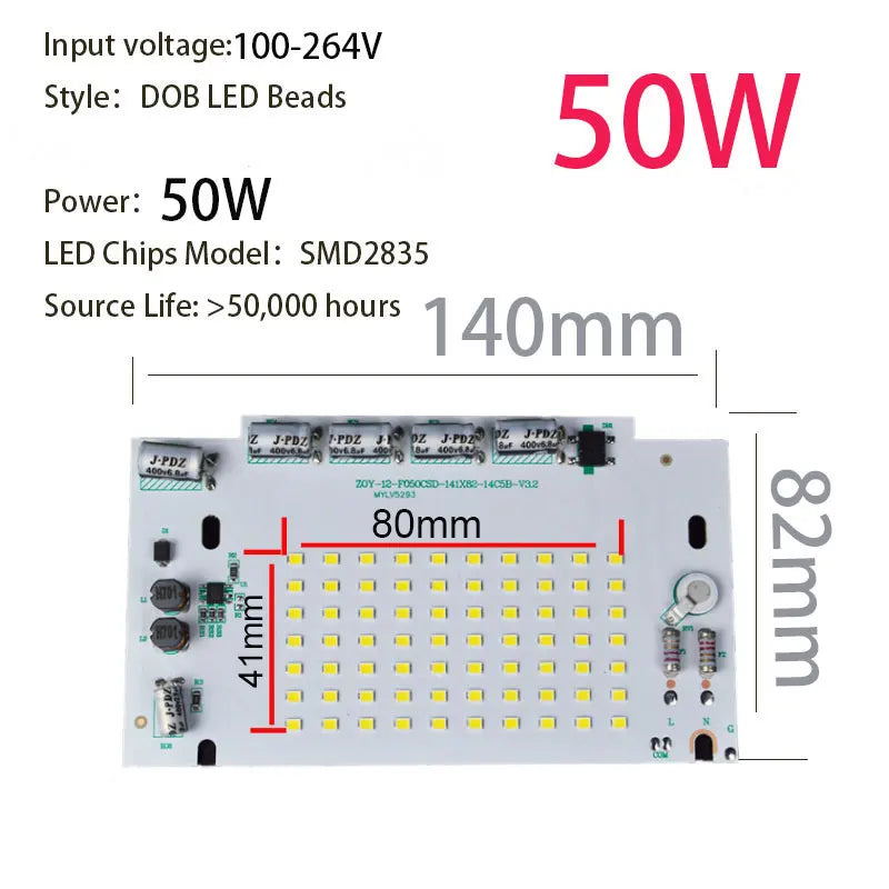 Led Matrix 220v Led Beads 20W 50W 6000K SMD2835 Matrix Led Chips Super Bright Indoor Home Outdoor Garden Lighting Accessories