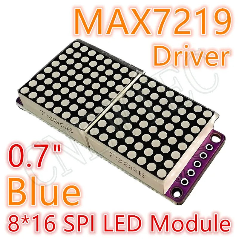 8*8 8*16 8*32 0.7Inch MAX7219 Red/Blue/Green/White Dot Led Matrix MCU Display Control Module 5V Interface Output Input