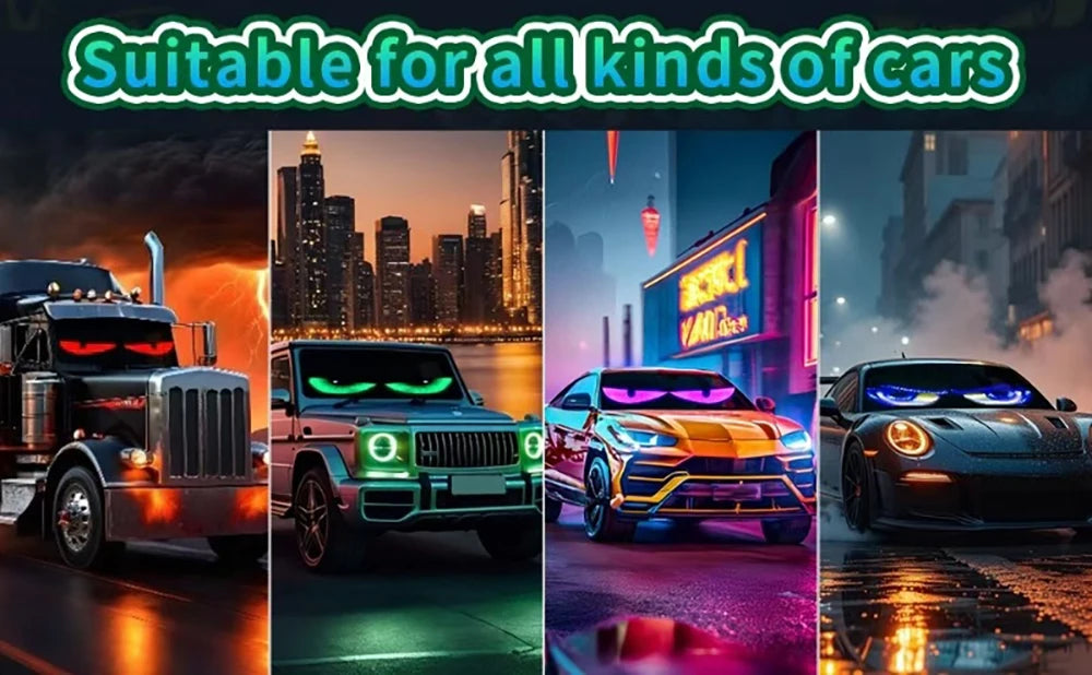 LED DIY Matrix Pixel Panel Led Display Truck Eye Car Sign Animation Bluetooth App Control Programmable Flexible Screen