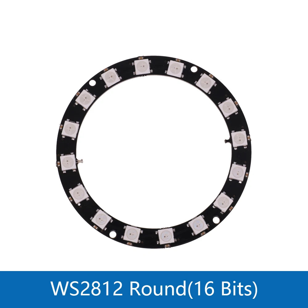 5050 RGB LED Ring 5V 1 3 4 7 8 9 12 16 24Bit 32Bit 64 Bits WS2812 Lamp Light + Integrated Drivers For Arduino Diy  Drivers kit