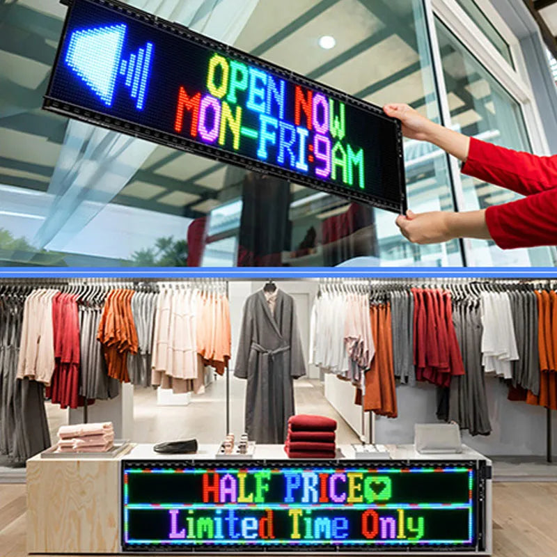 LED DIY Matrix Pixel Panel Led Display Truck Eye Car Sign Animation Bluetooth App Control Programmable Flexible Screen