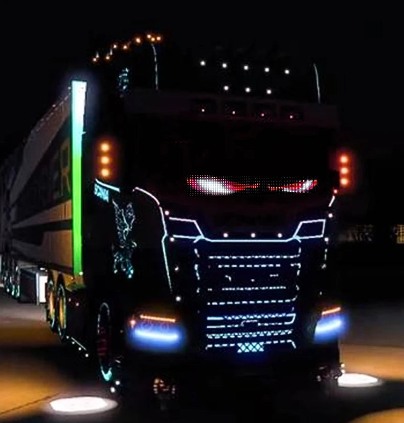 LED DIY Matrix Pixel Panel Led Display APP Control Truck Custom Text Pattern Lighting Flexible Screen Music Mode Devil Eye Light