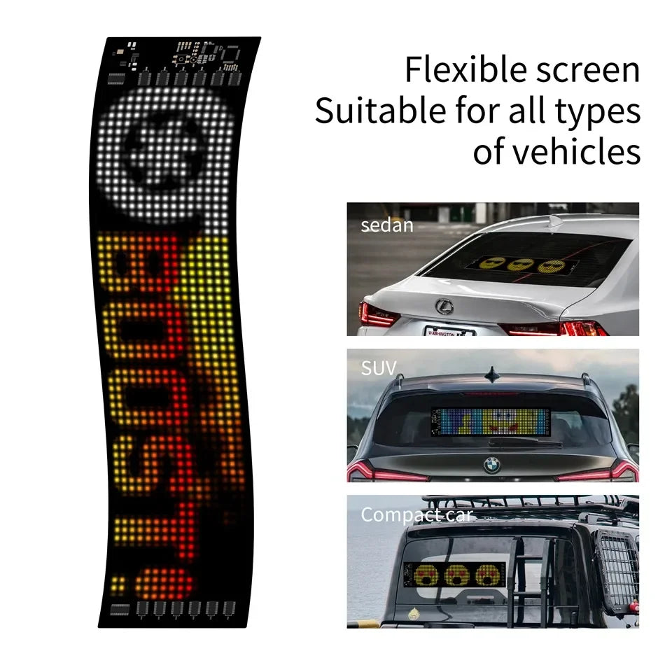 LED Matrix Panel AI Voice Function Devil's Eye Flexible Screen App Control DIY Programmable Lighting for Car Decor Accessories